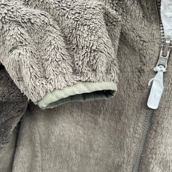 The North Face womans brown fuzzy gorpcore outdoor activewear jacket Medium - Picture 3 of 10